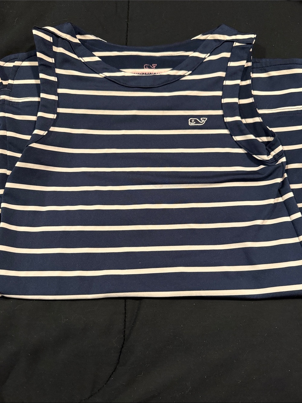 Vineyard Vines Navy & White Striped Sleeveless Top